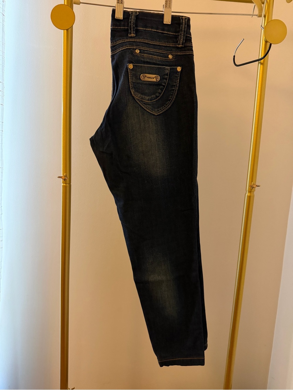 Versace Men’s Slim Jeans in Dark Blue Denim